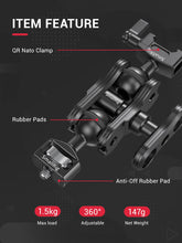 Load image into Gallery viewer, SmallRig friction articulating adjustable magic arm with Screw Ball head and NATO Clamp Ball head For Director Monitor Support