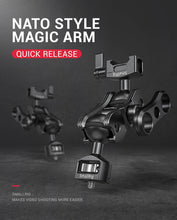 Load image into Gallery viewer, SmallRig friction articulating adjustable magic arm with Screw Ball head and NATO Clamp Ball head For Director Monitor Support
