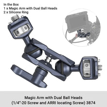 Load image into Gallery viewer, SmallRig friction articulating adjustable magic arm with Screw Ball head and NATO Clamp Ball head For Director Monitor Support