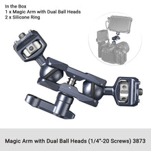 Load image into Gallery viewer, SmallRig friction articulating adjustable magic arm with Screw Ball head and NATO Clamp Ball head For Director Monitor Support